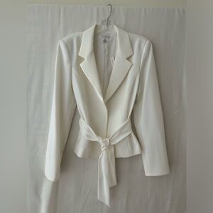 White House Black Market Belted Lined Blazer Jacket, Size 10
